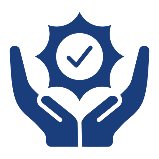 Solid navy blue background with thin black bottom border strip