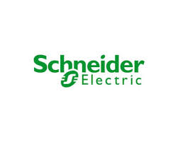 Schneider Electric logo in green text with circular emblem on white background