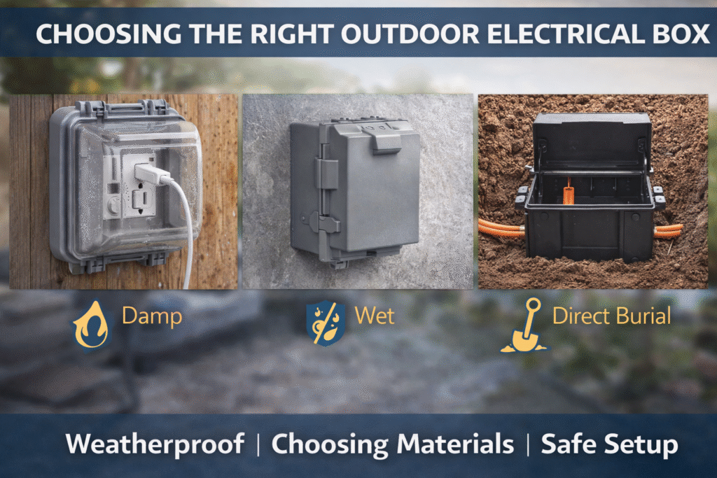 Choosing the Right Outdoor Electrical Box: Weatherproof Ratings, Materials, and Safe Setup