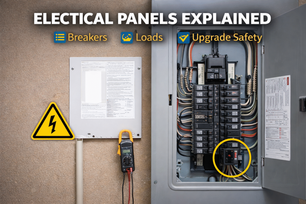 Electrical Panels Explained: Breakers, Loads, and When to Upgrade Safely